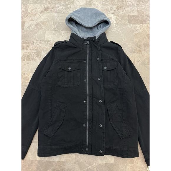 Levi's Mens Hooded Jacket Black Size Small Lm2jc364 Removable Lining Heavyweight - Picture 5 of 10